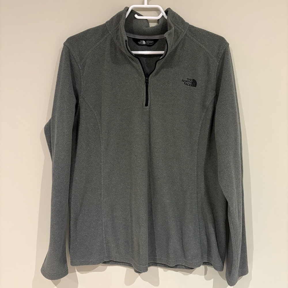 The North Face Women's Gray Quarter Zip Fleece Sweater